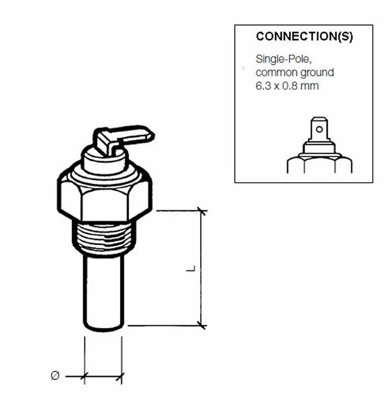 VDO Coolant temperature sender 120C